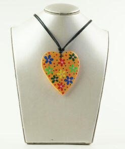 Kalung Kayu Hati Flower