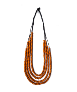 Kalung Kayu Beads Drops Layer